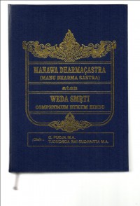Image of Manawa Dharmacastra (Manu Dharma Sastra) atau Weda Smrti Compendium Hukum Hindu